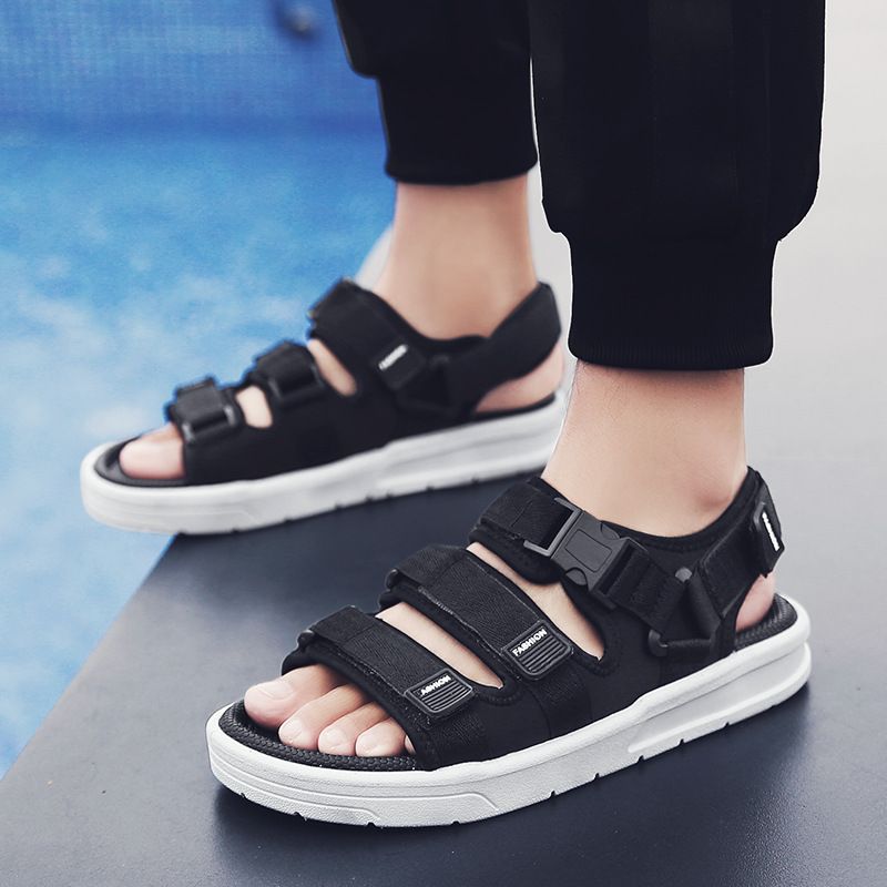 SXCHEN Men'S Shoes Sandals New Student Korean Style Trendy Sandals, Beach Shoes, Sports Open-Toe Slippers, Non-Slip Casual Sandals For Outer Wear