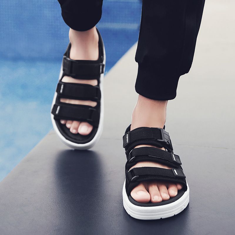 SXCHEN Men'S Shoes Sandals New Student Korean Style Trendy Sandals, Beach Shoes, Sports Open-Toe Slippers, Non-Slip Casual Sandals For Outer Wear