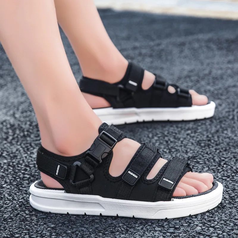 SXCHEN Men'S Shoes Sandals New Student Korean Style Trendy Sandals, Beach Shoes, Sports Open-Toe Slippers, Non-Slip Casual Sandals For Outer Wear