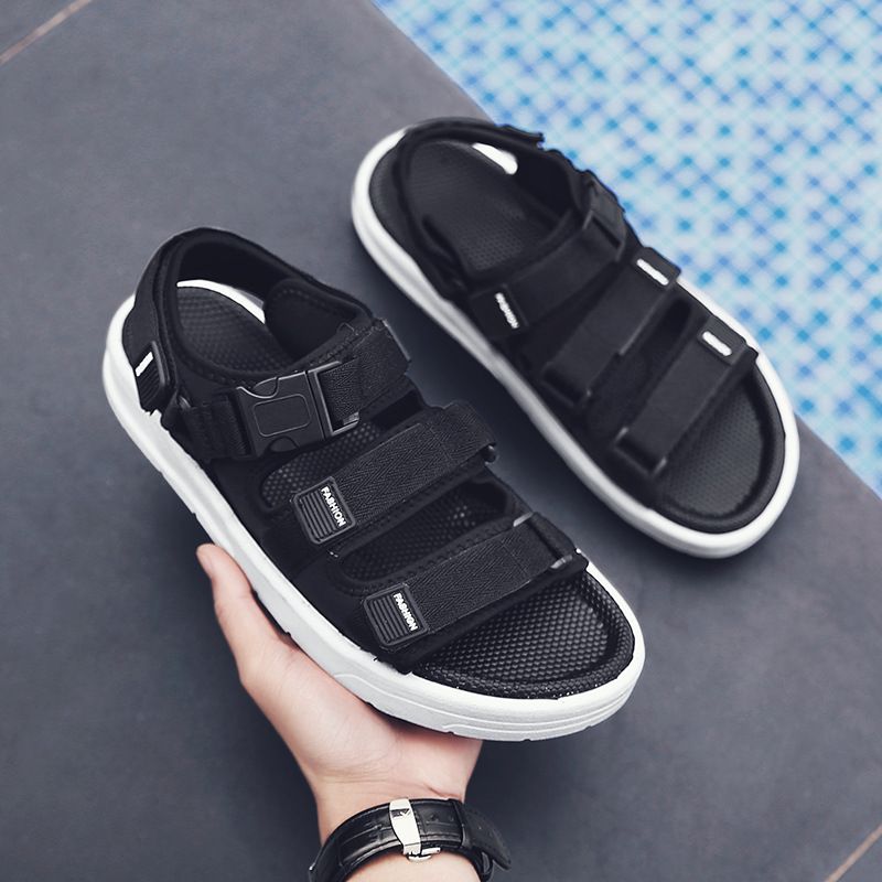 SXCHEN Men'S Shoes Sandals New Student Korean Style Trendy Sandals, Beach Shoes, Sports Open-Toe Slippers, Non-Slip Casual Sandals For Outer Wear