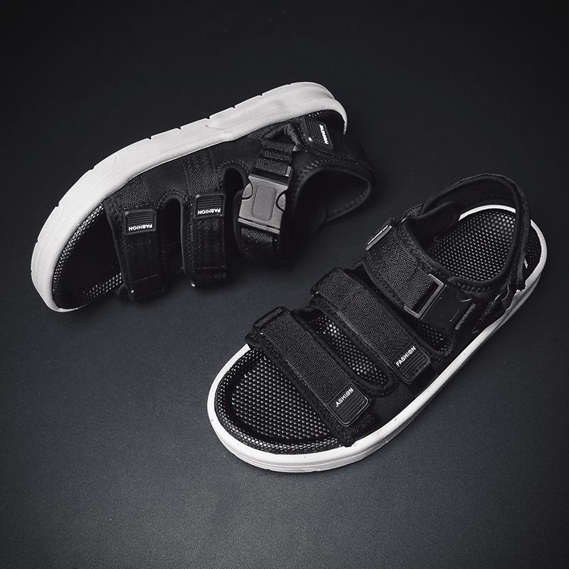 SXCHEN Men'S Shoes Sandals New Student Korean Style Trendy Sandals, Beach Shoes, Sports Open-Toe Slippers, Non-Slip Casual Sandals For Outer Wear