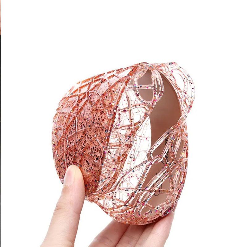SXCHEN Women'S Shoes Sandals Crystal Hollow Jelly Shoes  Flats Sandals Baotou Sandals Flat Beach Shoes  Fashion Beautiful Girls Shoe Soft Soles Princess Versatile Non-slip Wading Shoes Ladies Shoe