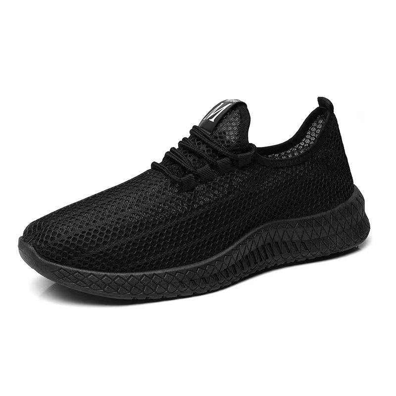 Men'S Shoes Athletic Running New Men'S Mesh Breathable Mesh Shoes Soft Sole Comfortable Casual Shoes Sports Shoes Non-Slip Wear-Resistant Running Shoes Black,EU41