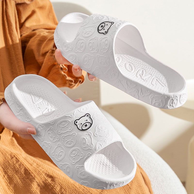 SXCHEN Women's Shoes Slippers Bear Indoor Slippers Style Thick-Soled Slippers For Outdoor Use Indoor Home Use And Bathroom Use Slippers Non-slip Ladies Shoe Simple Girls Fashion Thick Soles Soft Soles