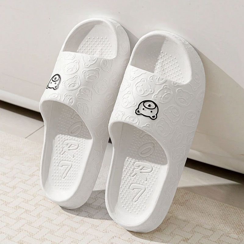 SXCHEN Women's Shoes Slippers Bear Indoor Slippers Style Thick-Soled Slippers For Outdoor Use Indoor Home Use And Bathroom Use Slippers Non-slip Ladies Shoe Simple Girls Fashion Thick Soles Soft Soles