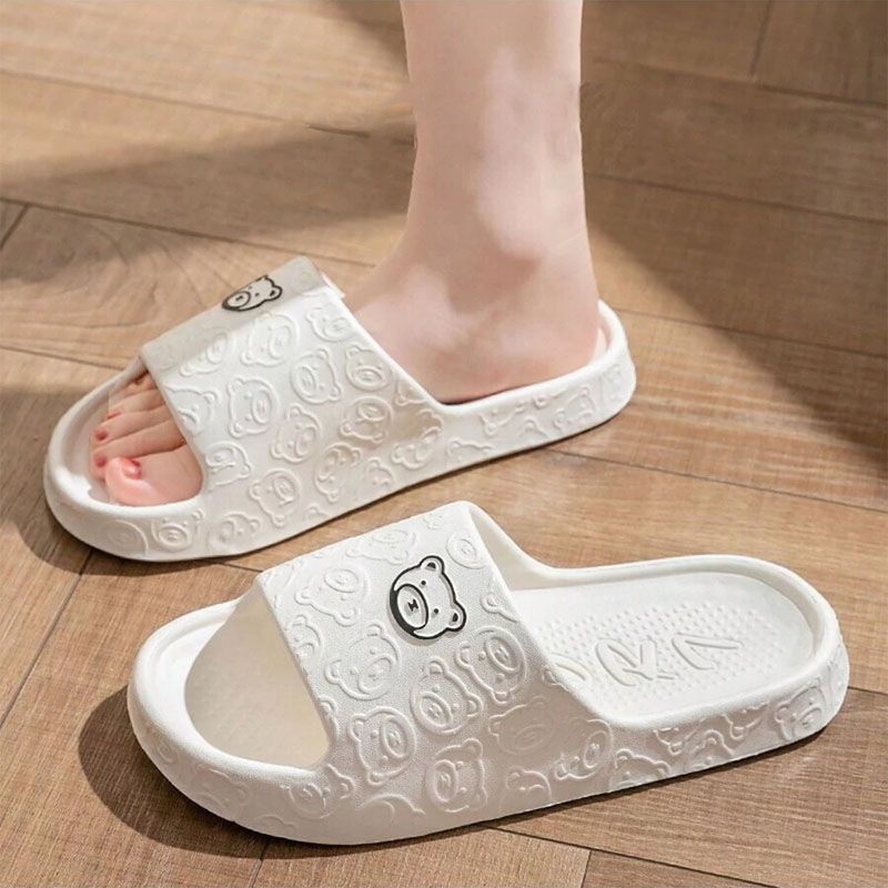 SXCHEN Women's Shoes Slippers Bear Indoor Slippers Style Thick-Soled Slippers For Outdoor Use Indoor Home Use And Bathroom Use Slippers Non-slip Ladies Shoe Simple Girls Fashion Thick Soles Soft Soles