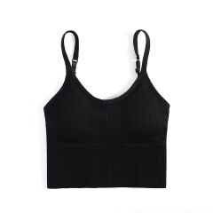 SXCHEN Women's Black Crop Tops - 2-Pack Adjustable Thin Straps V-Neck Tank Tops, Breathable Fabric, Perfect For Layering, Casual Wear, Loungewear, And Summer Outfits