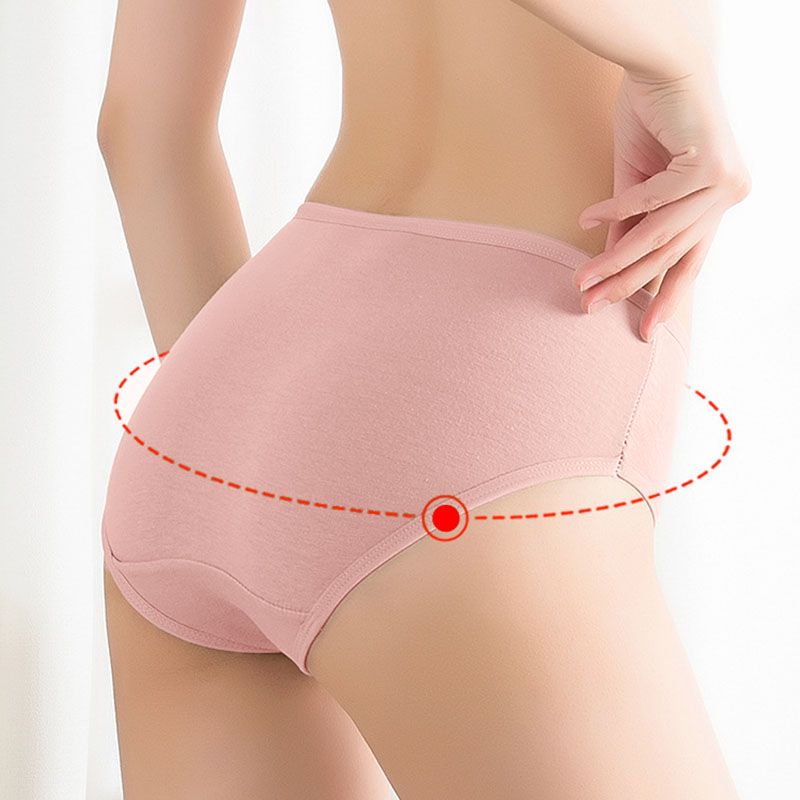 SXCHEN Women'S Clothing Lingerie Panties【5-pack】 Female Students Korean Style Solid Color Breathable Mid-Waist Girl Sexy And Cute Underwear