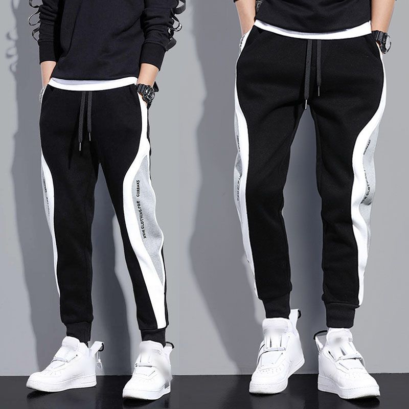 SXCHEN Men'S Clothing Activewear Pants Casual Sports Sweatpants Men'S Loose Leggings Trousers Spliced Running Training Large Size Pants Casual Pants