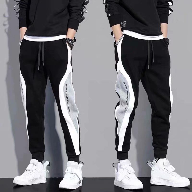 SXCHEN Men'S Clothing Activewear Pants Casual Sports Sweatpants Men'S Loose Leggings Trousers Spliced Running Training Large Size Pants Casual Pants