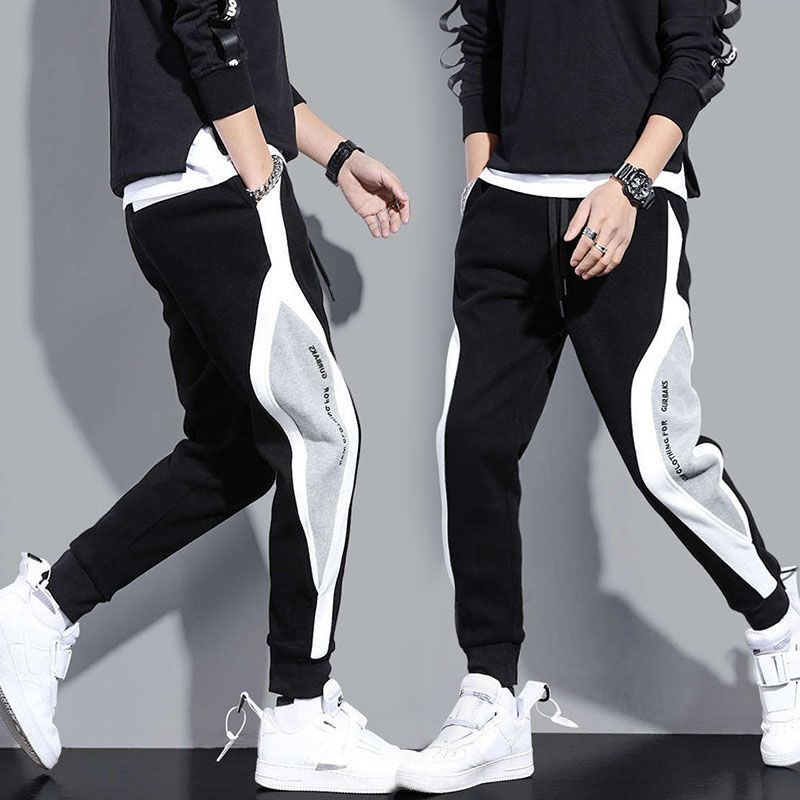 SXCHEN Men'S Clothing Activewear Pants Casual Sports Sweatpants Men'S Loose Leggings Trousers Spliced Running Training Large Size Pants Casual Pants