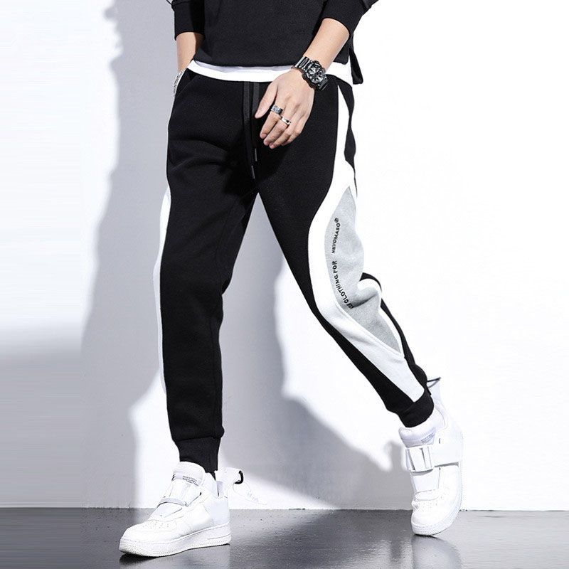 SXCHEN Men'S Clothing Activewear Pants Casual Sports Sweatpants Men'S Loose Leggings Trousers Spliced Running Training Large Size Pants Casual Pants
