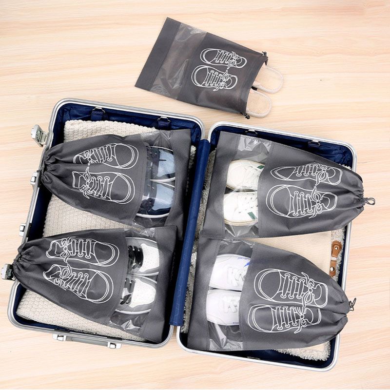 SXCHEN Shoe Bags Shoe Storage Bag Shoe Bag Non-Woven Dustproof And Moisture-Proof Business Trip Artifact Shoe Storage Household Transparent Shoe Cover