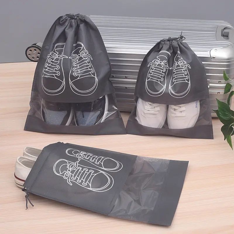 SXCHEN Shoe Bags Shoe Storage Bag Shoe Bag Non-Woven Dustproof And Moisture-Proof Business Trip Artifact Shoe Storage Household Transparent Shoe Cover