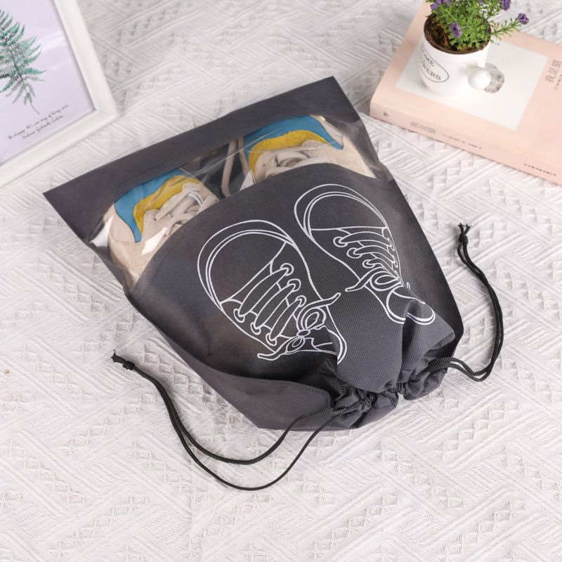 SXCHEN Shoe Bags Shoe Storage Bag Shoe Bag Non-Woven Dustproof And Moisture-Proof Business Trip Artifact Shoe Storage Household Transparent Shoe Cover