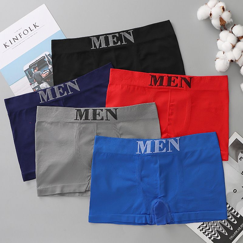 Men'S Clothing Underwear Boxer Briefs Mid-Waist Large Size Sports Seamless, Comfortable And Breathable Youth Boxer Briefs