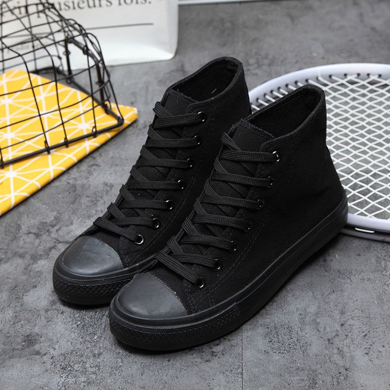 SXCHEN Women Shoes Boots Ankle Bootie Style Canvas High-Top Shoes Trendy Large Size Versatile Breathable Women Shoes Casual Boots Ladies Shoe Running elastic band Girls School Shoes Flat Shoes