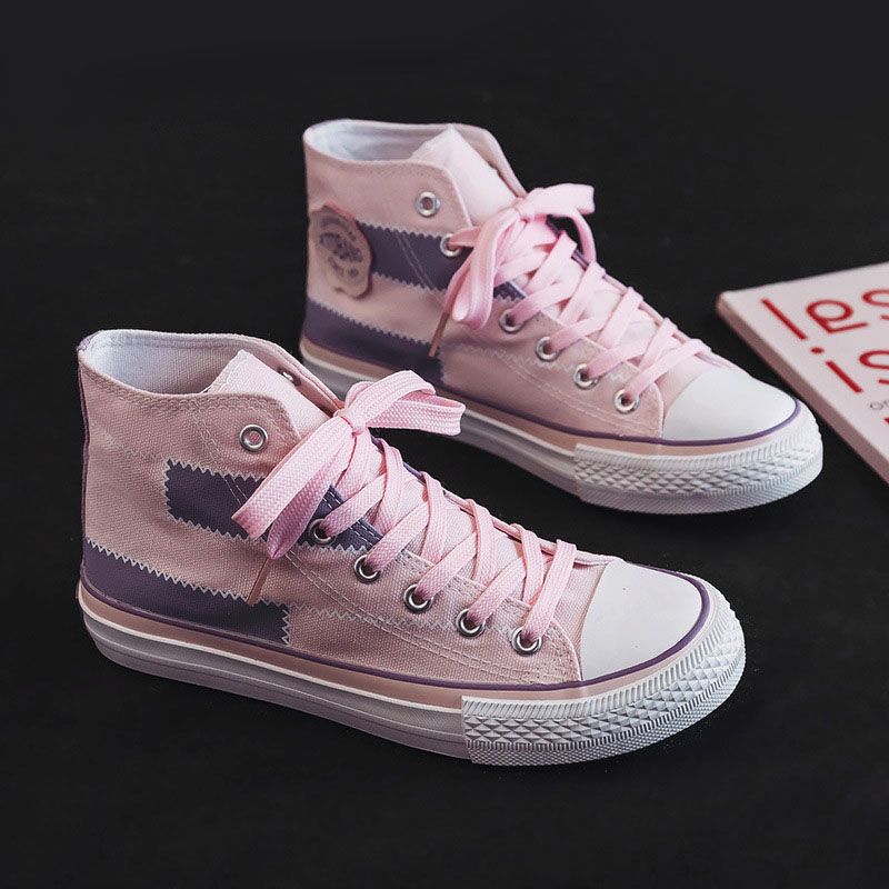 SXCHEN Women Shoes Boots Ankle Bootie Mesh Canvas Shoes High Top New Versatile Student Sneakers Boots