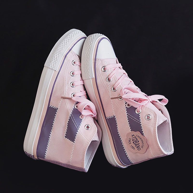 SXCHEN Women Shoes Boots Ankle Bootie Mesh Canvas Shoes High Top New Versatile Student Sneakers Boots