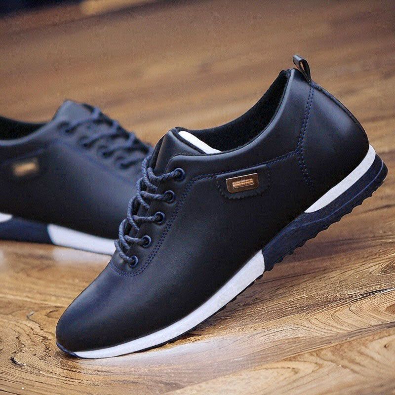 SXCHEN Men's Shoes Oxfords Formal Shoes, Korean Style Casual Shoes, Waterproof Sports Shoes, Breathable Sneakers, Youth Leather Shoes