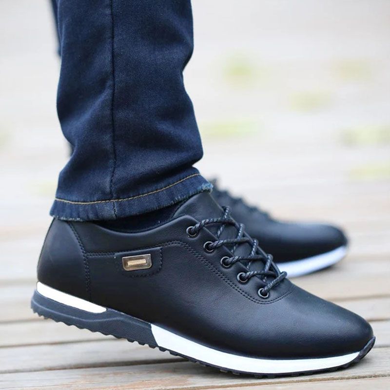 SXCHEN Men's Shoes Oxfords Formal Shoes, Korean Style Casual Shoes, Waterproof Sports Shoes, Breathable Sneakers, Youth Leather Shoes