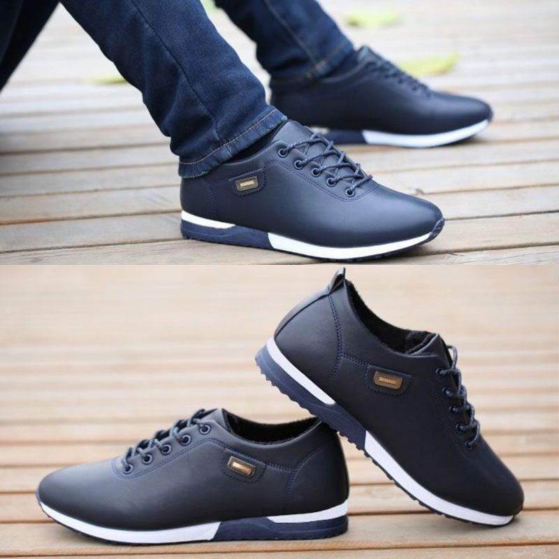 SXCHEN Men's Shoes Oxfords Formal Shoes, Korean Style Casual Shoes, Waterproof Sports Shoes, Breathable Sneakers, Youth Leather Shoes