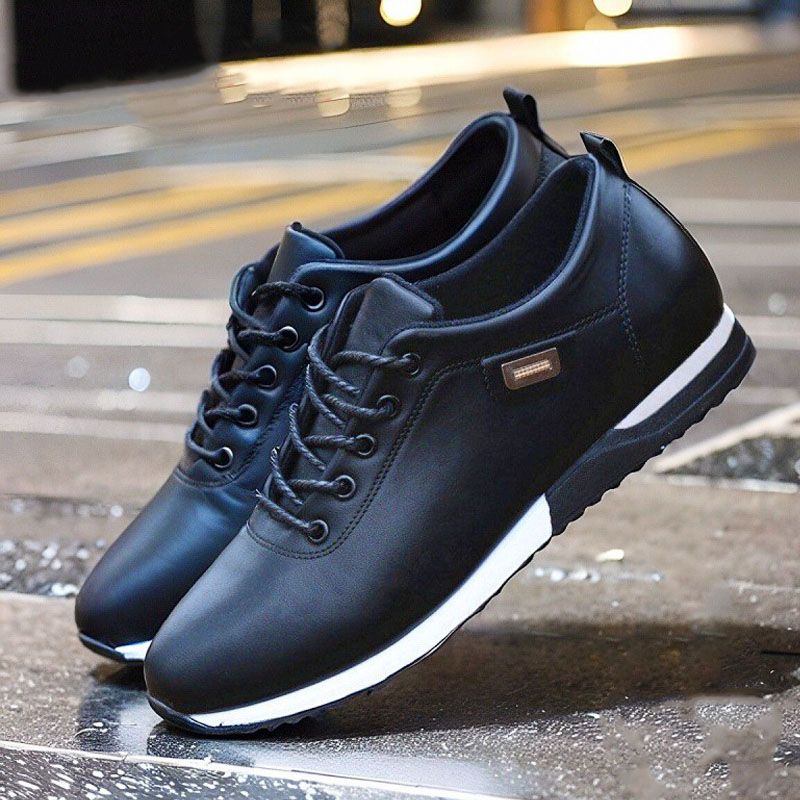SXCHEN Men's Shoes Oxfords Formal Shoes, Korean Style Casual Shoes, Waterproof Sports Shoes, Breathable Sneakers, Youth Leather Shoes