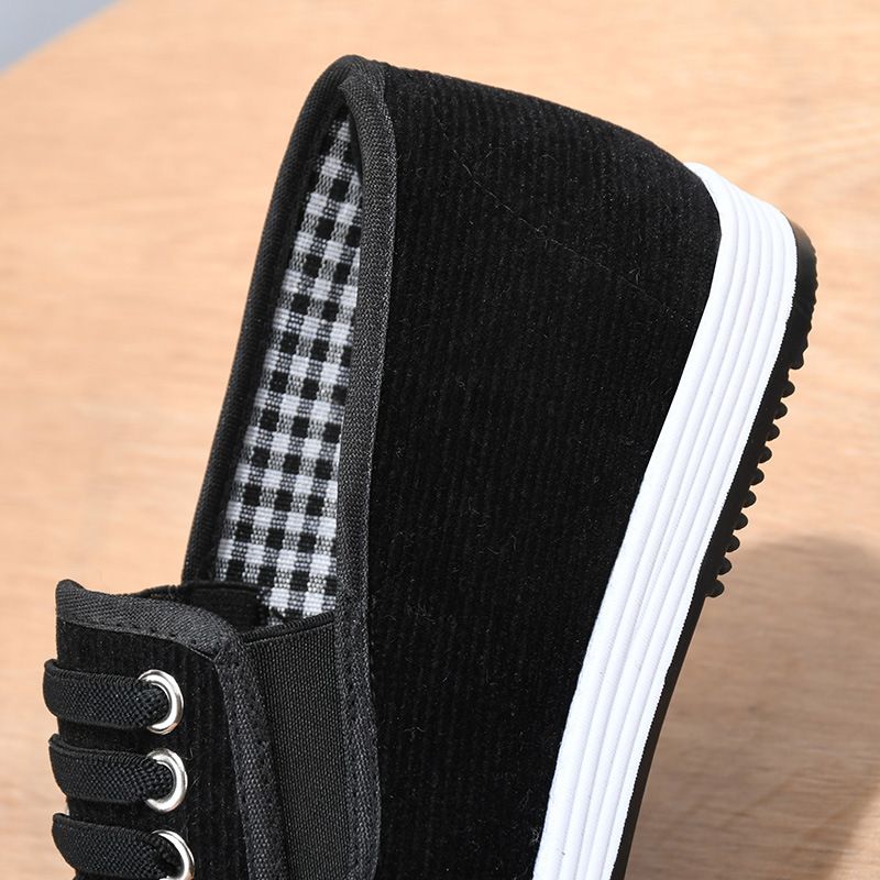 SXCHEN Men's Shoes Flats Loafers Handmade Old Beijing Single Cloth Shoes For Middle-Aged And Elderly Men And Women, Breathable Lightweight Walking Shoes, Pure Handmade Rubber Soft-Soled Loafers