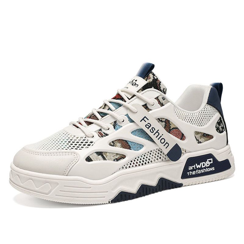 SXCHEN Men's Shoes Sneakers New Breathable And Versatile Sneakers, National Trend, Lightweight Mesh Sneakers, Casual White Shoes, Sneakers Sports Shoes