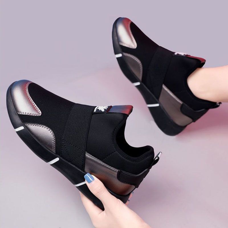 SXCHEN Women's Shoes Sneakers Butterfly Fly Knit Shoes Breathable Soft Sole Increased Black Trendy Versatile And Leisure Shoes Sneakers Sports Shoes Ladies Shoe Running elastic band Girls Scho