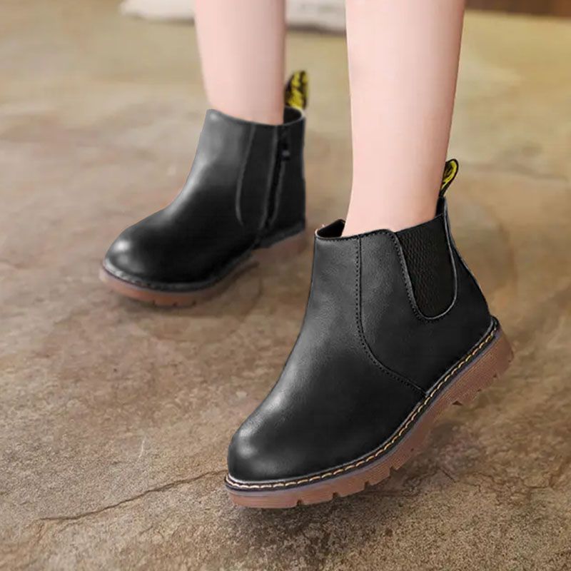 SXCHEN Kids Shoes Children's Unisex Martin Boots English Single Boots Short Boots Boys Boots Boutique Baby Leather Boots Boy Martin Boots Girl Short Boots Fashion Boots School Shoes Anti-sli