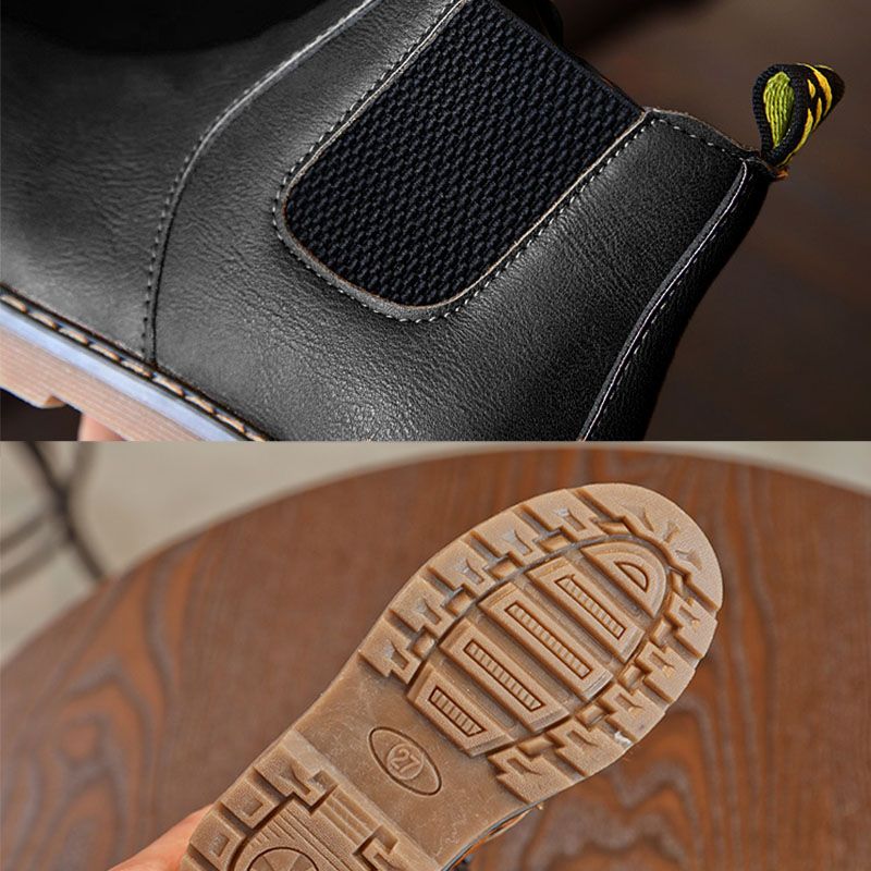 SXCHEN Kids Shoes Children's Unisex Martin Boots English Single Boots Short Boots Boys Boots Boutique Baby Leather Boots Boy Martin Boots Girl Short Boots Fashion Boots School Shoes Anti-sli