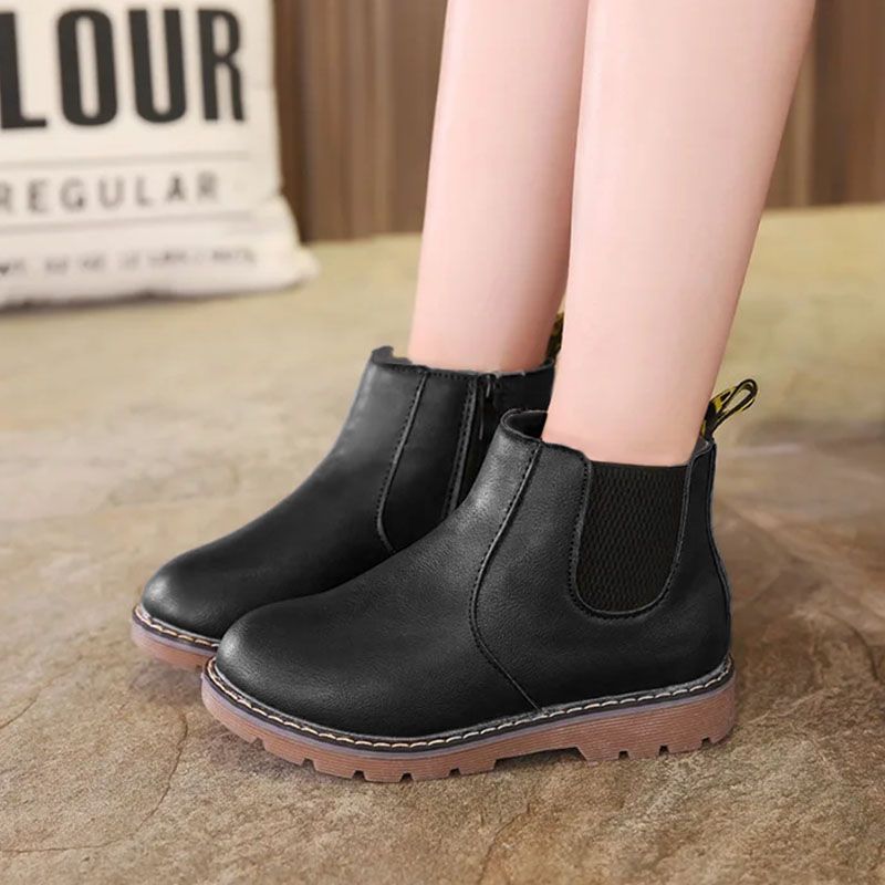 SXCHEN Kids Shoes Children's Unisex Martin Boots English Single Boots Short Boots Boys Boots Boutique Baby Leather Boots Boy Martin Boots Girl Short Boots Fashion Boots School Shoes Anti-sli