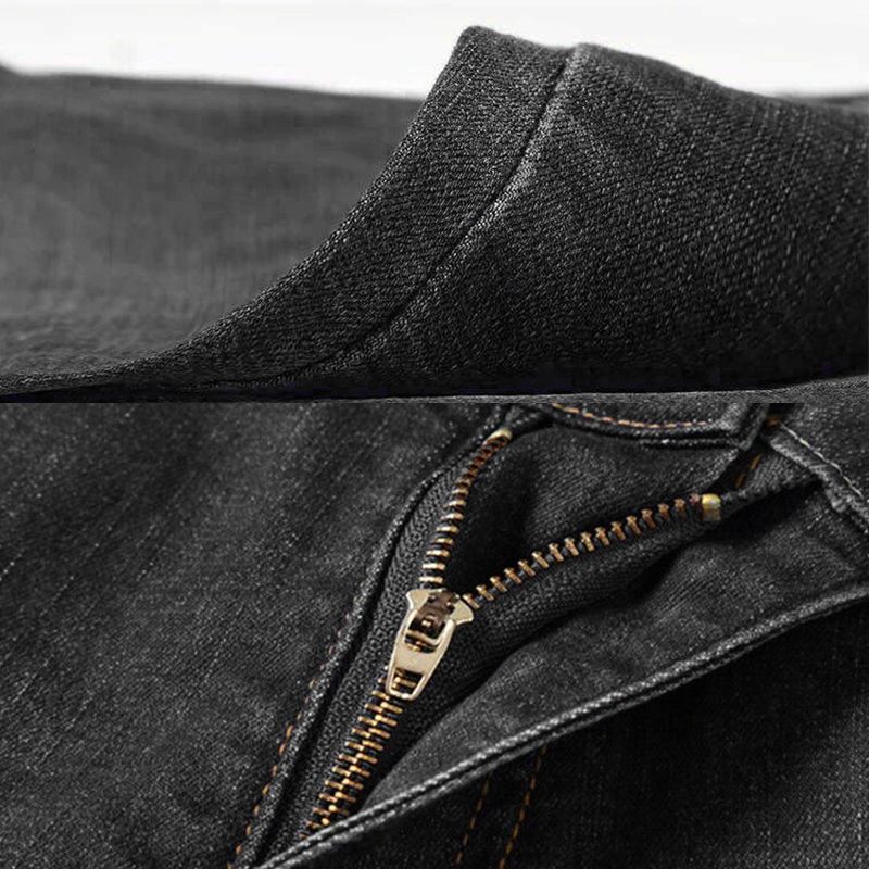 SXCHEN Men Clothing Pants Jeans Stretch Thin Jeans, Loose Straight Elastic Trousers, Business Trousers, Work Casual, Versatile Men Trousers  Jeans