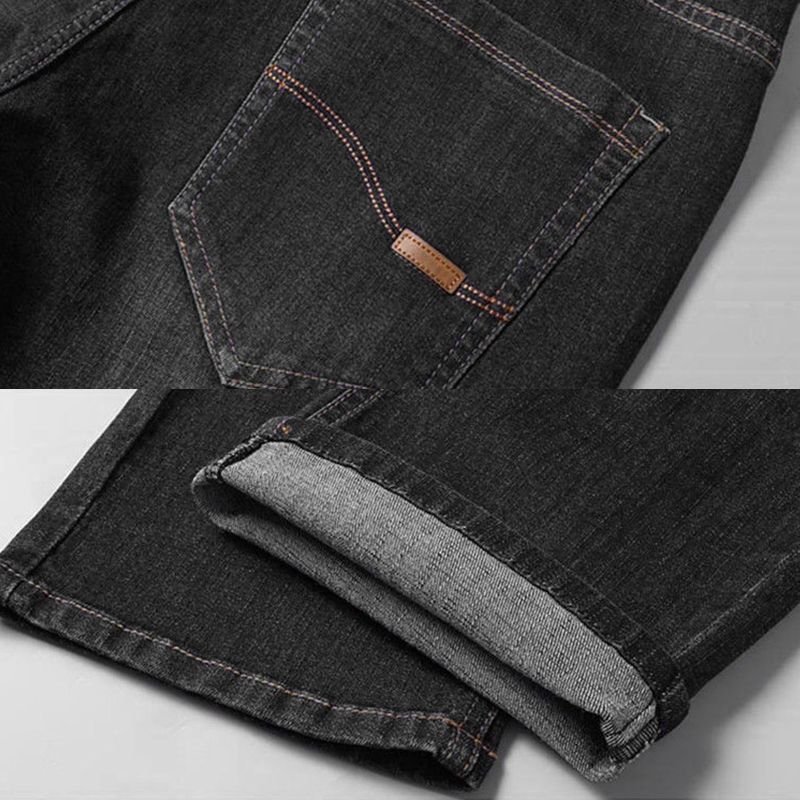 SXCHEN Men Clothing Pants Jeans Stretch Thin Jeans, Loose Straight Elastic Trousers, Business Trousers, Work Casual, Versatile Men Trousers  Jeans