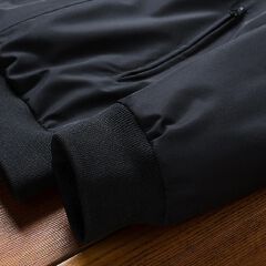 SXCHEN Men's Versatile Windbreaker Jacket – Black Lightweight Design With Stand Collar, Ribbed Trim, Plaid Lining, Suitable For Spring, Fall & Casual Outings