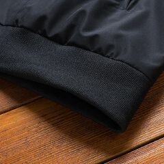 SXCHEN Men's Versatile Windbreaker Jacket – Black Lightweight Design With Stand Collar, Ribbed Trim, Plaid Lining, Suitable For Spring, Fall & Casual Outings