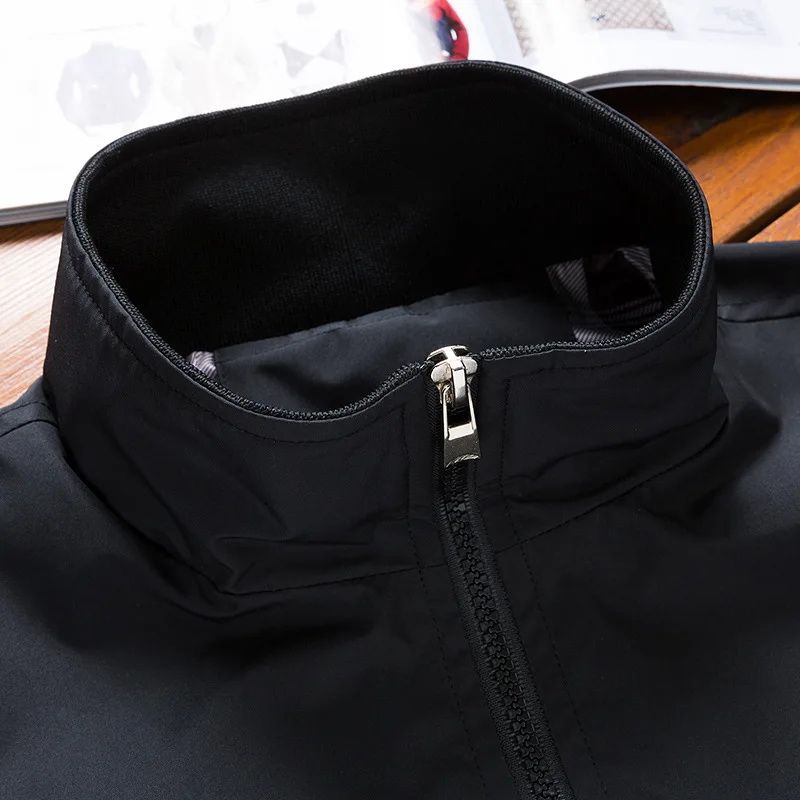 SXCHEN Men Jackets Casual Stand Collar Coats Men'S Baseball Uniforms Workwear Windbreakers Men Youth Tops Trendy Stand Collar Slim Jackets Bomber Jackets