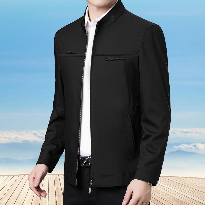 SXCHEN Men's Clothing Tops Jackets Coats New Coats For Men, Middle-Aged Casual Jackets, Daddy Tops, Middle-Aged And Elderly Jackets