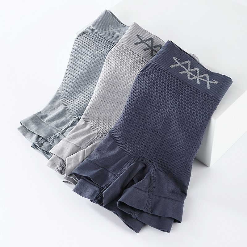 SXCHEN Men's Underwear Boxer Briefs 【5 Pack 】 Mid-Waist Seamless Boxer Briefs, Seamless, Breathable, Soft, Elastic And Comfortable, Sports Large Size Boxer Briefs
