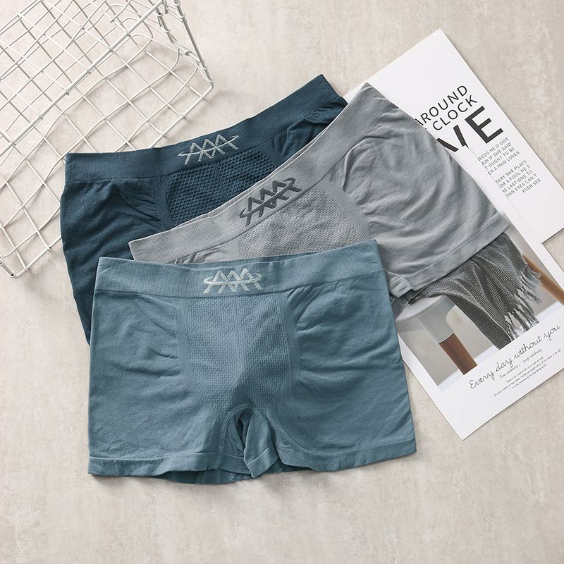 SXCHEN Men's Underwear Boxer Briefs 【5 Pack 】 Mid-Waist Seamless Boxer Briefs, Seamless, Breathable, Soft, Elastic And Comfortable, Sports Large Size Boxer Briefs