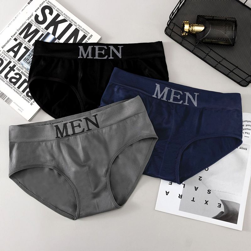【5-Pack】 SXCHEN Men's Clothing Underwear Briefs Seamless Plus Size Teen  Underwear Breathable And Comfortable Sports Mid-Waist Briefs