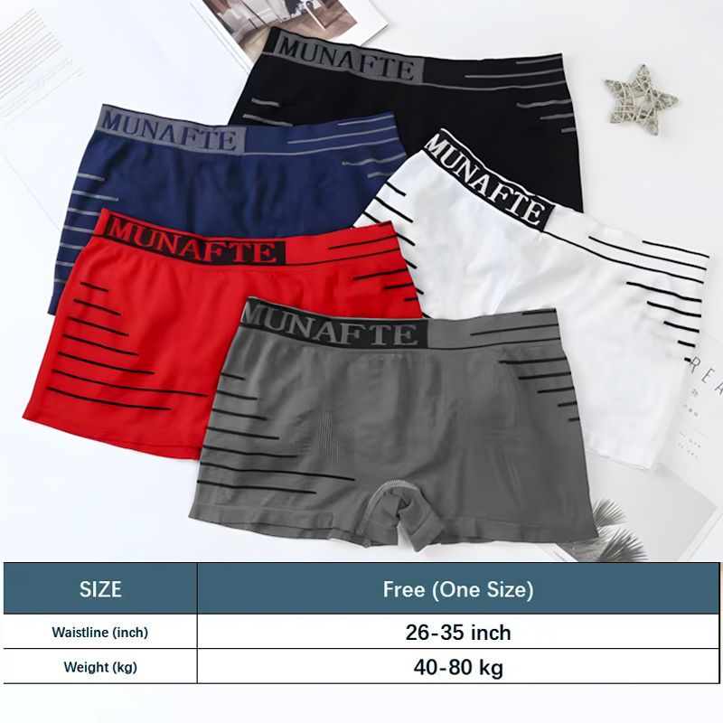 SXCHEN Men's Underwear Boxer Briefs 【4-Pack】New Style Boxer Briefs,Breathable, Highly Elastic And Comfortable Boxer Shorts Briefs