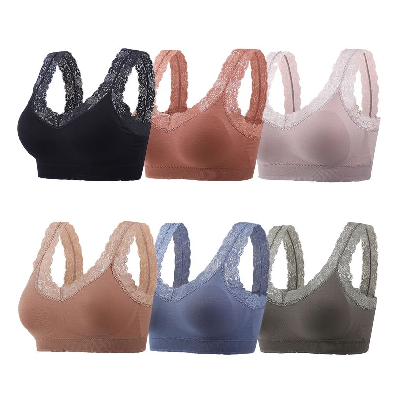 SXCHEN 【2-Pack】Women's Clothing Lingerie Bras Lace Tube Top Beautiful Back Bra Chest-Wrapped Sports Bra Suspender Straps Yoga Vest Underwear Bras