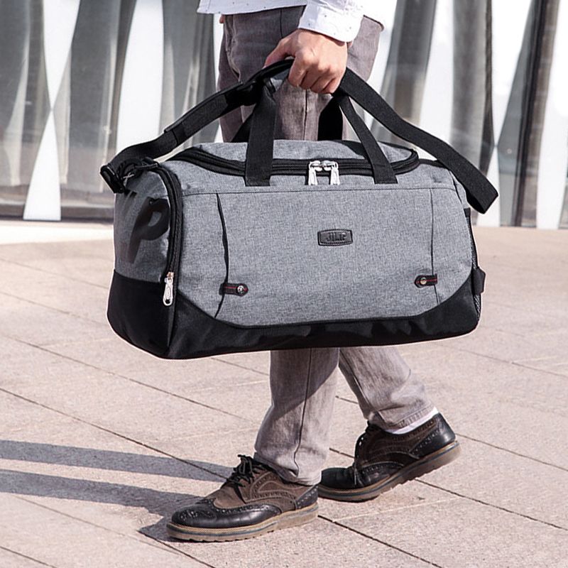 SXCHEN New Big Travel Bag Business Bag Large Capacity Men Hand Luggage Duffle Bags Nylon Weekend Bags Fashion Africa Grey Foldable Oxford Waterproof Unisex Gym Bags Women Multifunctional Bags Unisex