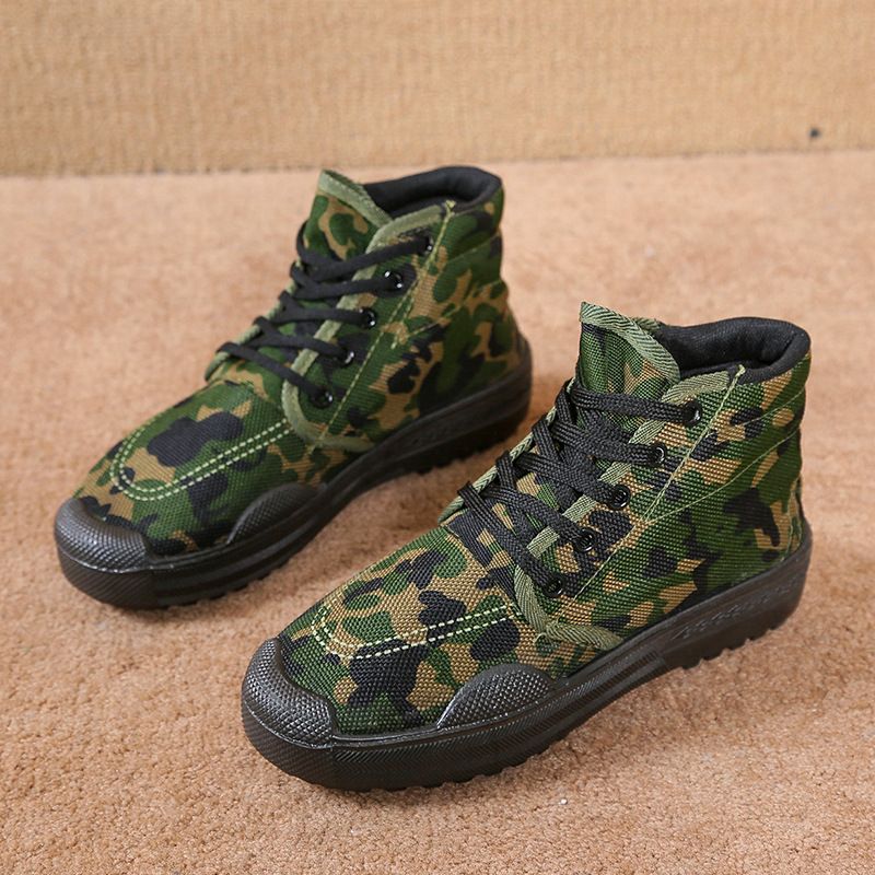 SXCHEN New Men's Shoes Liberation Shoes Fashion Wear-resistant Construction Site Work Shoes Breathable Non-Slip Dad Shoes Canvas Shoes Single Man Shoes Men Boots Boy Soldier Sports Gift Air Force Shoe