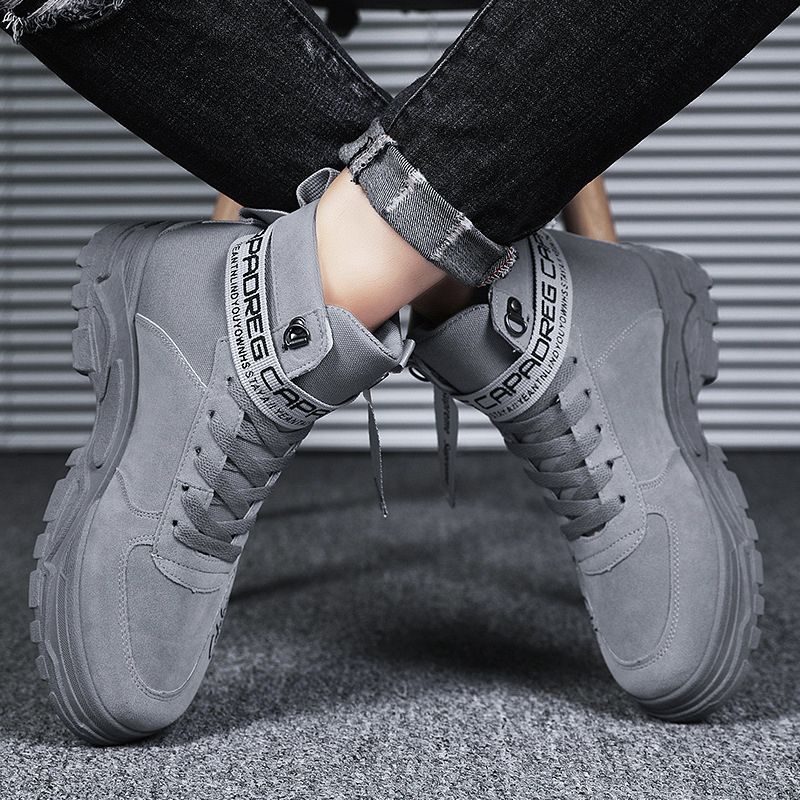 SXCHEN New Men’s Shoes Martin Boots Trendy Shoes High-top Tooling Boots Wild Trend Plus Boy Fashion Sneakers Basketball Shoes Run Sports Mountaineering Casual Outdoor Trave Men&apos;s Shoes Air Force