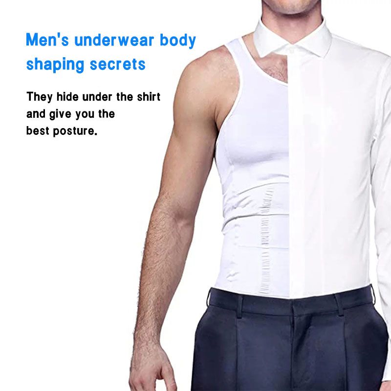 SXCHEN New Arrivals Men Slimming Underwear Body Shaper Waist Cincher Corset Men Shaper Vest Body Belly Waist Shapewear Tops Boy Holiday Party Birthday Gift Dad Husband Daily Event Office Cool Student