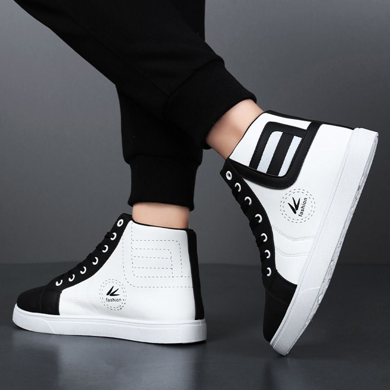 SXCHEN Men's Shoes Boots Ankle Bootie High-Top Shoes Korean Style Trendy Sneakers Student Sports Casual Shoes  Youth Trendy Shoes Sports Shoes Short Boots