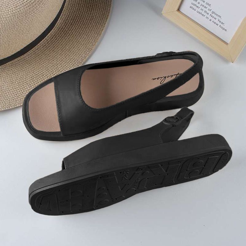 SXCHEN New Women's Shoes Sandals Flats Sandals External Wear Roman Sandals New Non-Slip Open Toe Soft Sole Comfortable Waterproof Mother's Casual Flat Shoes Adult Sandals Fashion Simple Maternity Shoe
